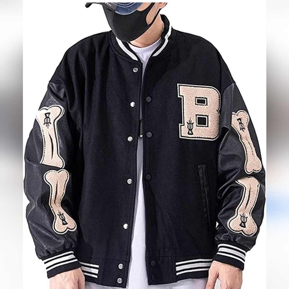 Aelfric Eden Black and Tan Varsity Jacket